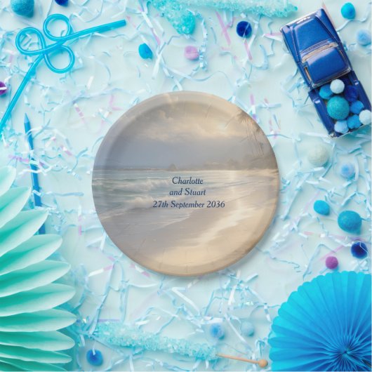Beach Wedding Papieren Bordje (Feest)