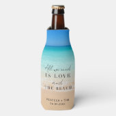 Beach Wedding Party Favors Flesjeskoeler (Fles Voorkant)