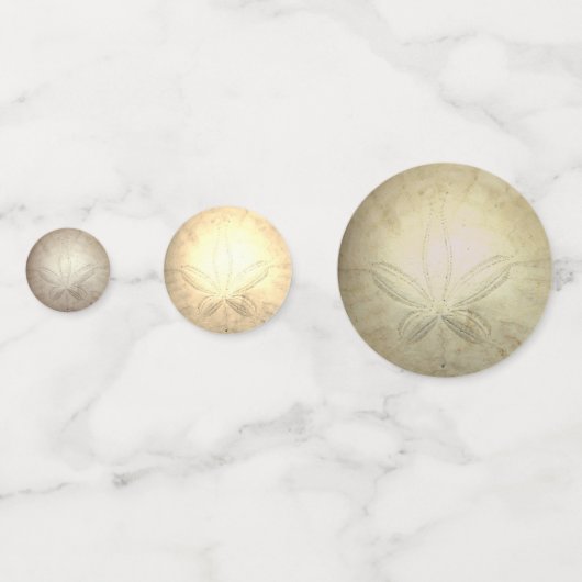 Beach Wedding Party Sand Dollar Table Confetti (Voorkanten)