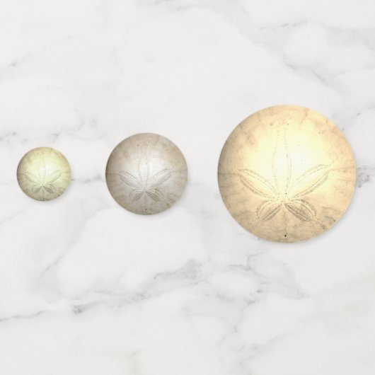 Beach Wedding Party Sand Dollar Table Confetti (Achterkanten)