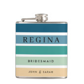 Beach Wedding Personalized Bridesmaid Hip Flask Heupfles (Voorkant)