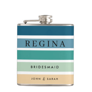 Beach Wedding Personalized Bridesmaid Hip Flask Heupfles