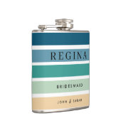 Beach Wedding Personalized Bridesmaid Hip Flask Heupfles (Rechts)