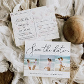 Beach Wedding Photo Save the Date Postcard Aankondiging