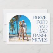Beach Wedding Photo Save the Dates Announounance Aankondiging (Voorkant)