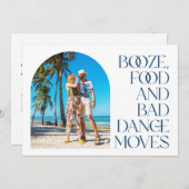 Beach Wedding Photo Save the Dates Announounance Aankondiging (Voorkant / Achterkant)