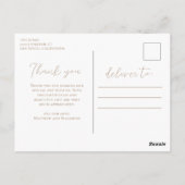 Beach Wedding Photo Thank you Postcard Briefkaart (Achterkant)