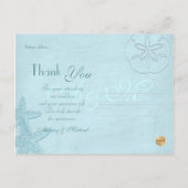 Beach Wedding Photos Hartelijk dank voor briefkaar Briefkaart (Achterkant)