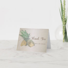 Beach Wedding Pineapple Bedankkaart