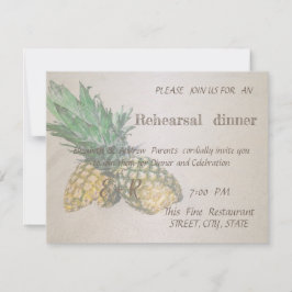 Beach Wedding Pineapple Rehearsal Dinner Kaart