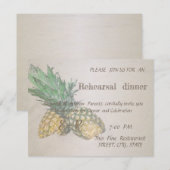 Beach Wedding Pineapple Rehearsal Dinner Kaart (Voorkant / Achterkant)
