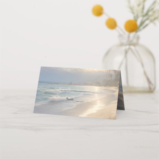 Beach Wedding Plaatskaartje (Achterkant)