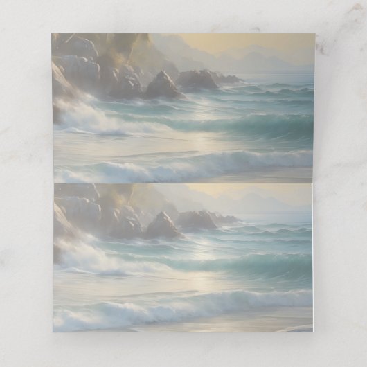 Beach Wedding Plaatskaartje (Binnenkant ongevouwen)