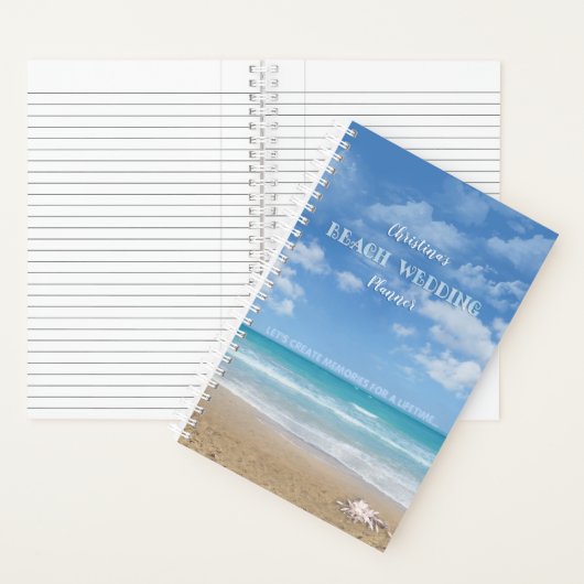 Beach Wedding Planner Notitieboek met jouw naam (Binnen)