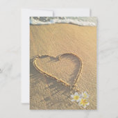 Beach Wedding Plumeria / Frangipani Sand and Zee Kaart (Achterkant)