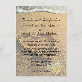 Beach Wedding Plumeria / Frangipani Sand and Zee Kaart