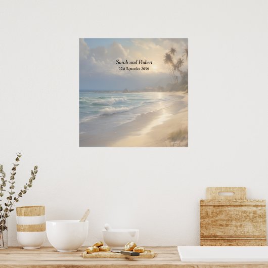 Beach Wedding Poster (Keuken)