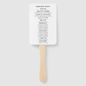 Beach Wedding Program Fan with Starfish, Black Handwaaier (Achterkant)