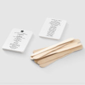 Beach Wedding Program Fan with Starfish, Black Handwaaier (Niet-gemonteerd)