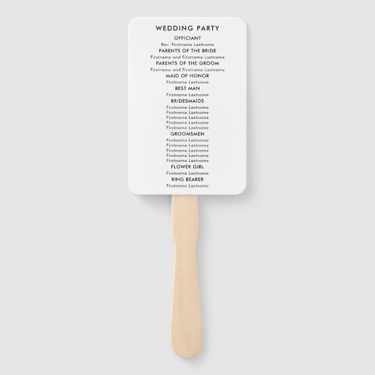 Beach Wedding Program Fan with Starfish, Blue Grey Handwaaier (Achterkant)