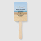 Beach Wedding Program Hand Fan Handwaaier (Achterkant)