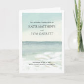 Beach Wedding Program Kaart (Voorkant)