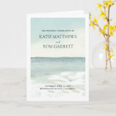 Beach Wedding Program Kaart (Gele Bloem)