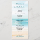 Beach Wedding Program Programmakaart (Achterkant)