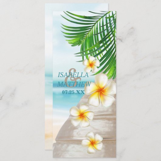 Beach Wedding Program Programmakaart (Voorkant / Achterkant)