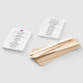 Beach Wedding Programme Fan with Starfish, Fuchsia Handwaaier (Niet-gemonteerd)