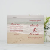 Beach Wedding Programme: Sandy Beach (Staand voorkant)
