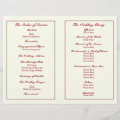 Beach Wedding Programme: Sandy Beach (Achterkant)