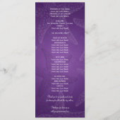 Beach Wedding Programme Starfish Paars Programmakaart (Achterkant)