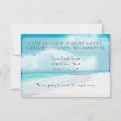 Beach Wedding Reception Kaart (Achterkant)