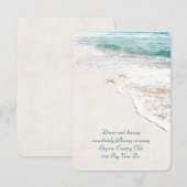 Beach Wedding Reception nodigt uit Kaart (Voorkant / Achterkant)