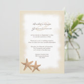 Beach Wedding Reception Slechts Uitnodigingen (Staand voorkant)