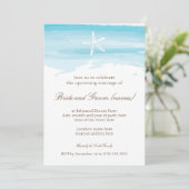 Beach Wedding Rehearsal Dinner ı Starfish & Zee Kaart (Staand voorkant)