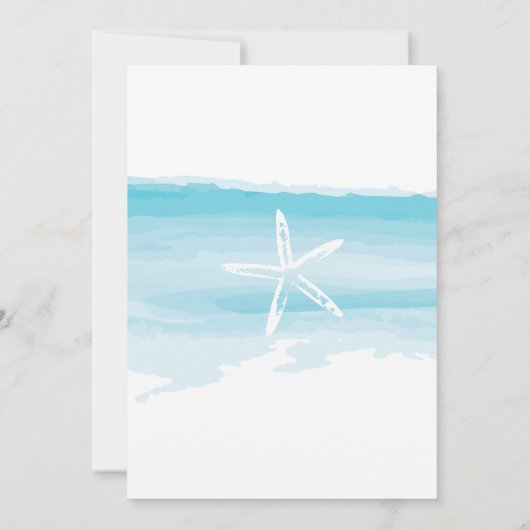 Beach Wedding Rehearsal Dinner ı Starfish & Zee Kaart (Achterkant)