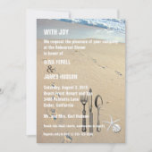 Beach Wedding Rehearsal Dinner Invitation Kaart (Voorkant)