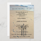 Beach Wedding Rehearsal Dinner Invitation Kaart (Voorkant / Achterkant)