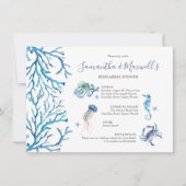 Beach Wedding Rehearsal Dinner Invitations Kaart (Voorkant)
