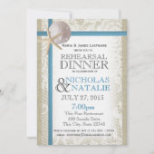 Beach Wedding Rehearsal Dinner Kaart (Voorkant)