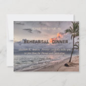 Beach Wedding Rehearsal Dinner Kaart (Voorkant)