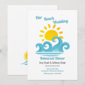 Beach Wedding Rehearsal Dinner Party Kaart (Voorkant / Achterkant)