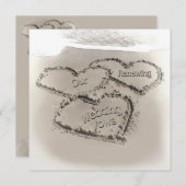 Beach Wedding Renewal - Sand Hearts Beach Kaart (Voorkant / Achterkant)