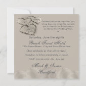 Beach Wedding Renewal - Sand Hearts Beach Kaart (Achterkant)