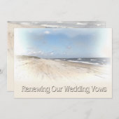 Beach Wedding Renewing Vows Uitnodiging (Voorkant / Achterkant)