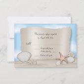 Beach Wedding Reply Cards RSVP Kaartje (Voorkant)