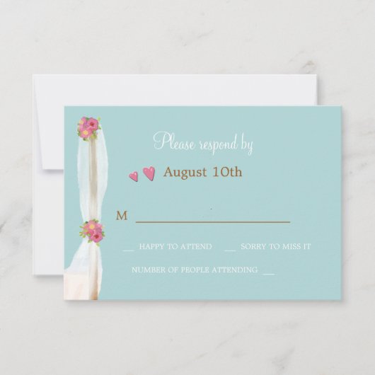 Beach Wedding Response Kaarten RSVP Kaartje (Voorkant)