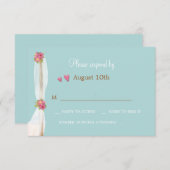 Beach Wedding Response Kaarten RSVP Kaartje (Voorkant / Achterkant)